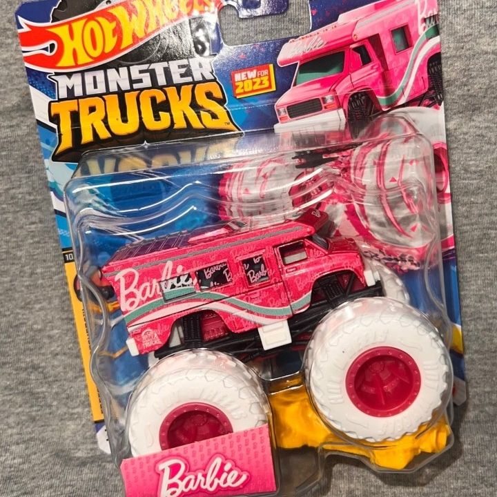 Hotwheels Barbie Monster Truck Jeep 2023 White Tires Rare Hard to