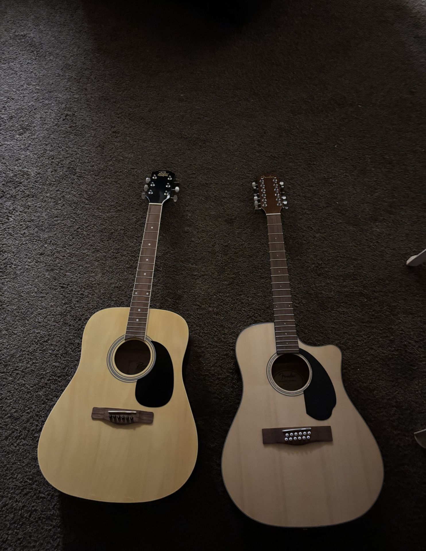 Fender 12 String New No Scratches, Clean And The Rogue 6 String Has Some Scratches