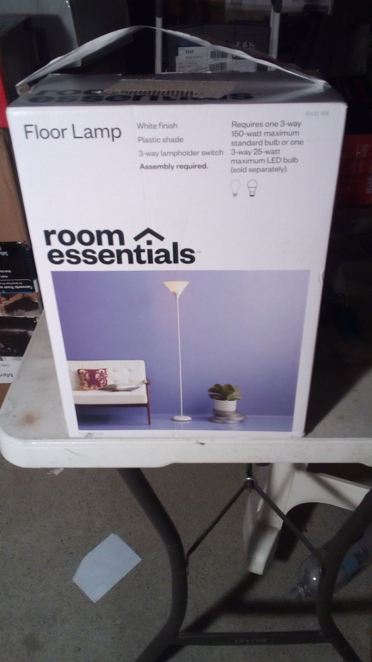 Room essential- floor lamp plastic shades