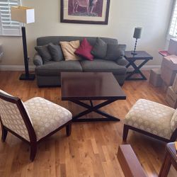Living Room Furniture, Sofa, Chairs, Tables, Pictures
