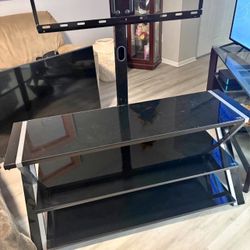 Temper Glass & Metal TV Stand