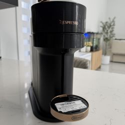 Nespresso Vertuo Next Coffee and Espresso Machine by De'Longhi, Black with Rose Gold  