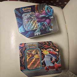 Walking Wake And Skeleridge Pokemon Tins (Sealed) 