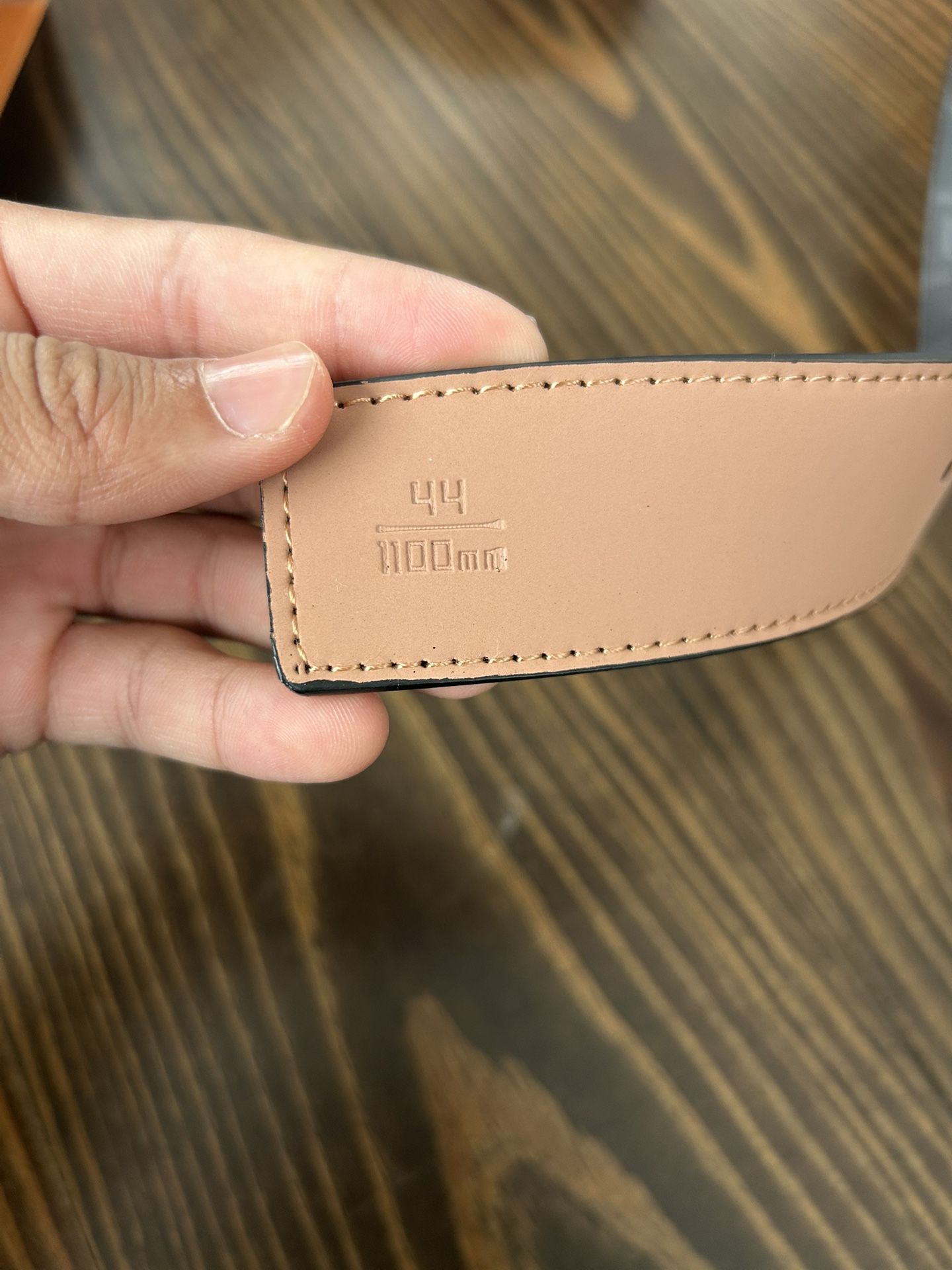 LV Initiales 44” Matte Black Belt