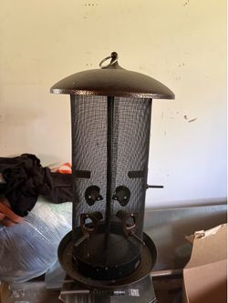 Bird feeder, heavy duty 4 wheel flat dolly, big dog crate, shelf brackets, 6ft and 4 ft shelf