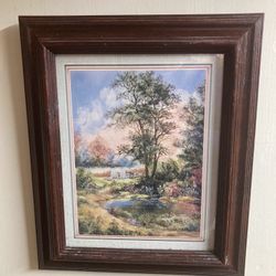 Beautiful Framed Countryside Artwork