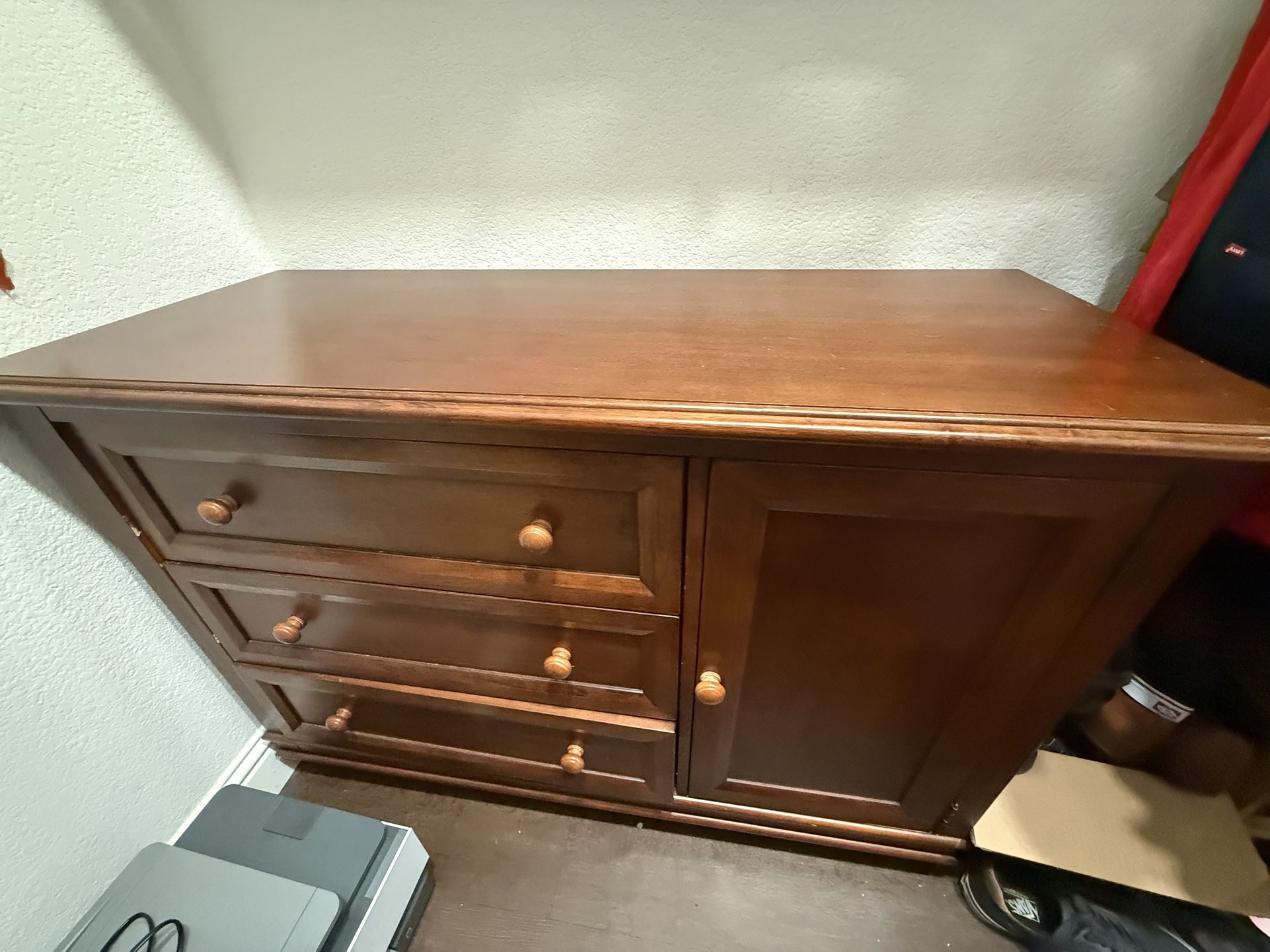 Elegant Cherry-Finish Wood Dresser / Sideboard