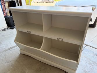 Kids Toy Storage Bookcase / Bin Organizer – White