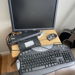 Dell 17 Inch Monitor And Logitech Optical Keyboard Mice