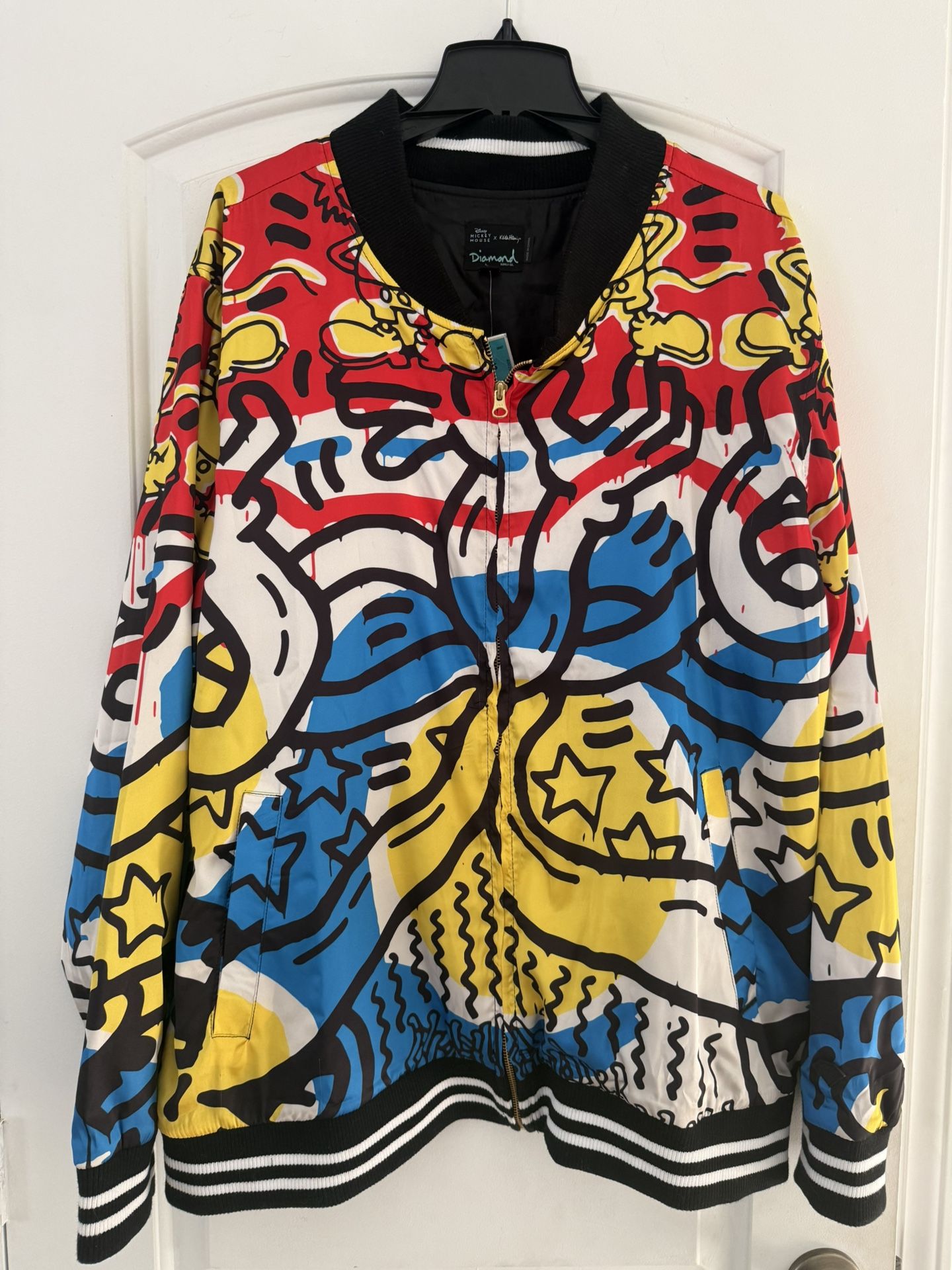 NEW DIAMOND SUPPLY X MICKEY MOUSE X KEITH HARING DISNEY JACKET