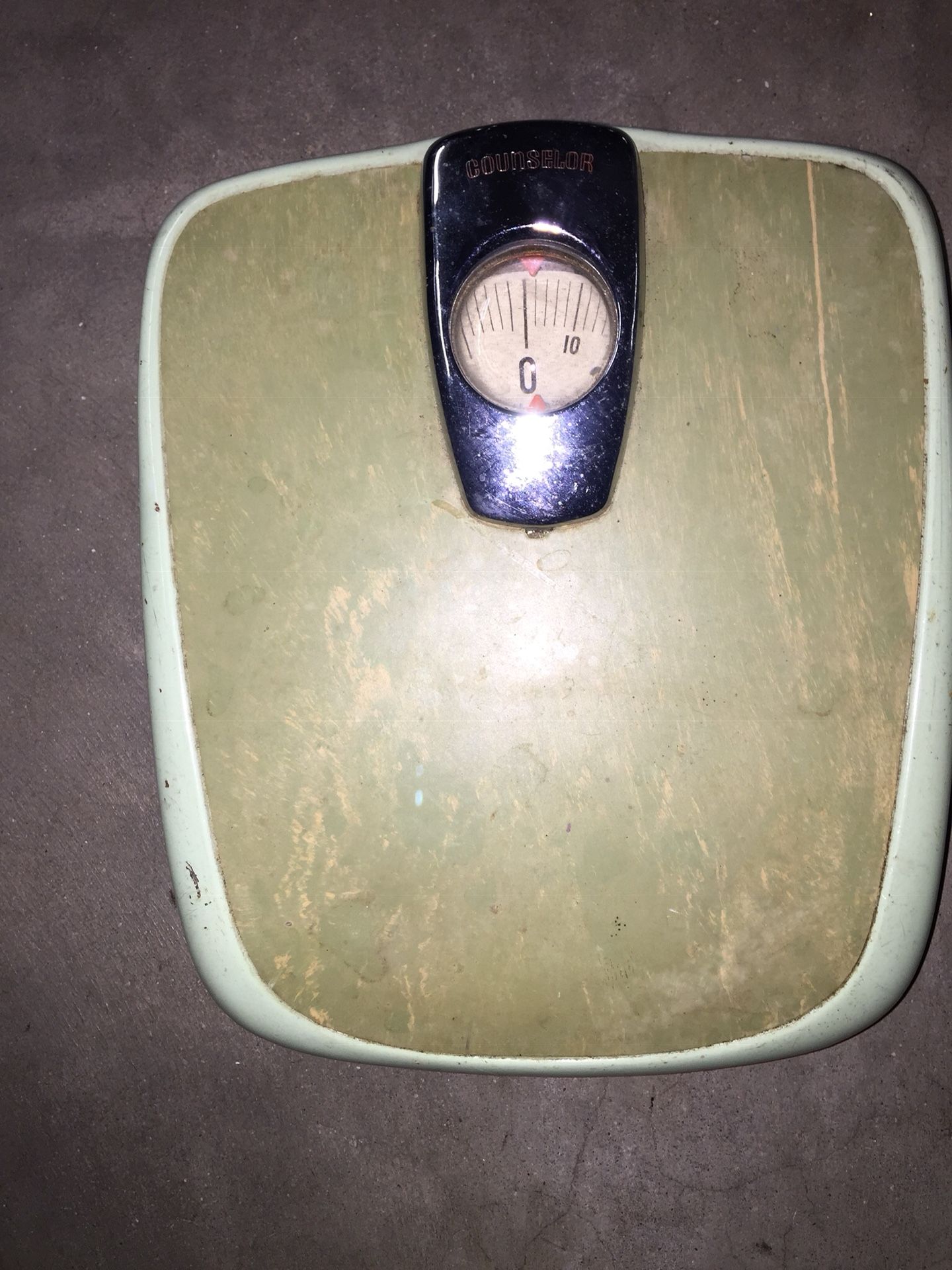 Retro Vintage Green Bathroom Scale