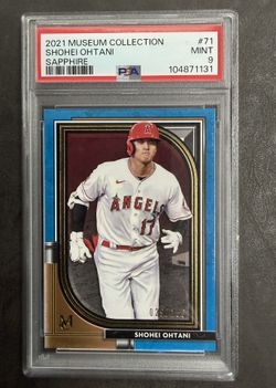 2021 Topps Museum Collection Shohei Ohtani Sapphire Parallel SP #/150 PSA 9 🔥