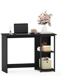 Office Computer Desk for Home Office with Shelves, Modern Small Simple Writing Table for Working, Desk with Printer Space, Modern Living Computer Desk