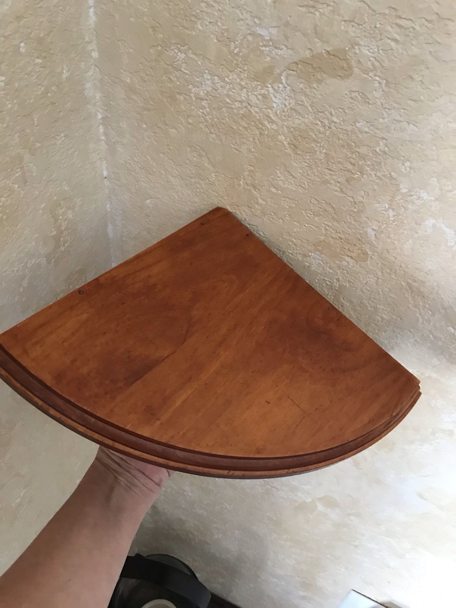 Wall Mounted WOOD CORNER SHELF