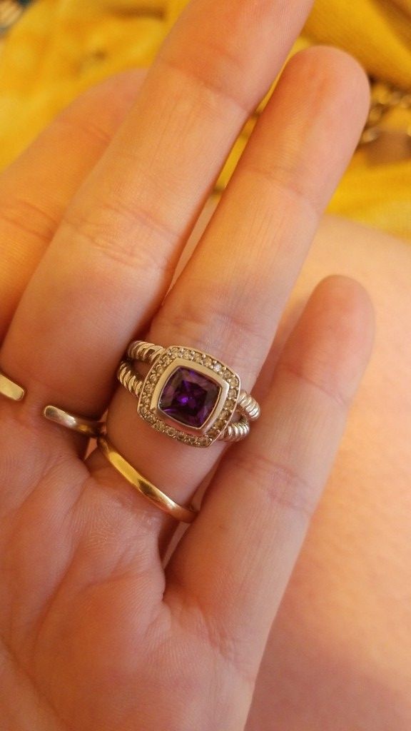 Silver, goldfilled ring.