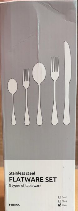 HIKAA Stainless Steel Flatware Set Silver