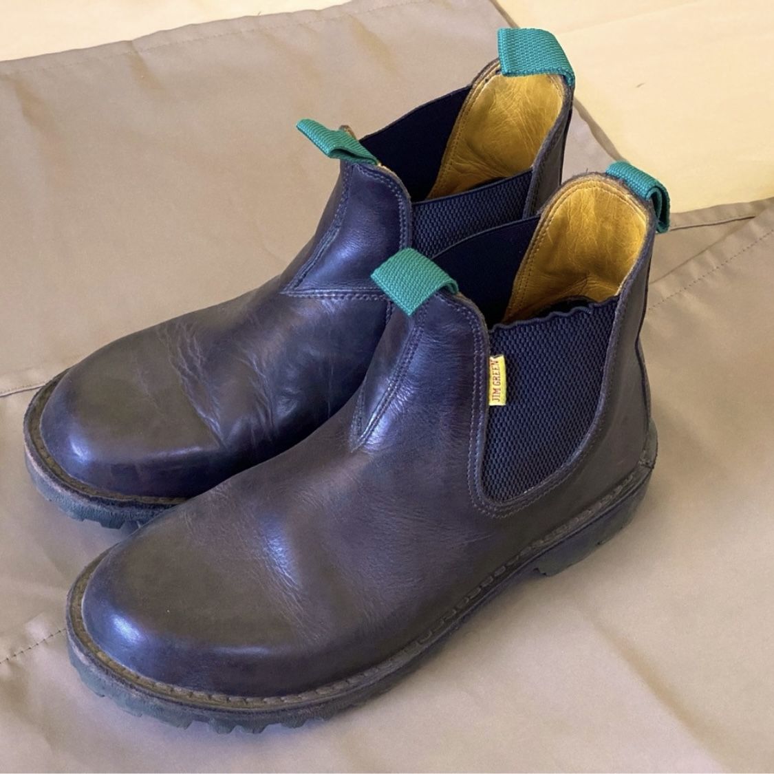 Jim Green Stockman Chelsea Boot Leather Dark Brown Black UK...