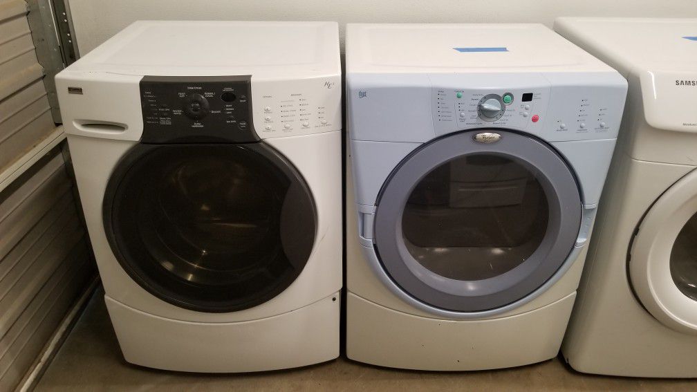 KENMORE WASHER AND WHIRLPOOL ELECTRIC DRYER 30 DAYS WARRANTY