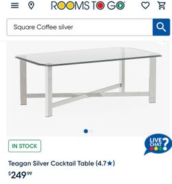🚨Silver Cocktail Table
