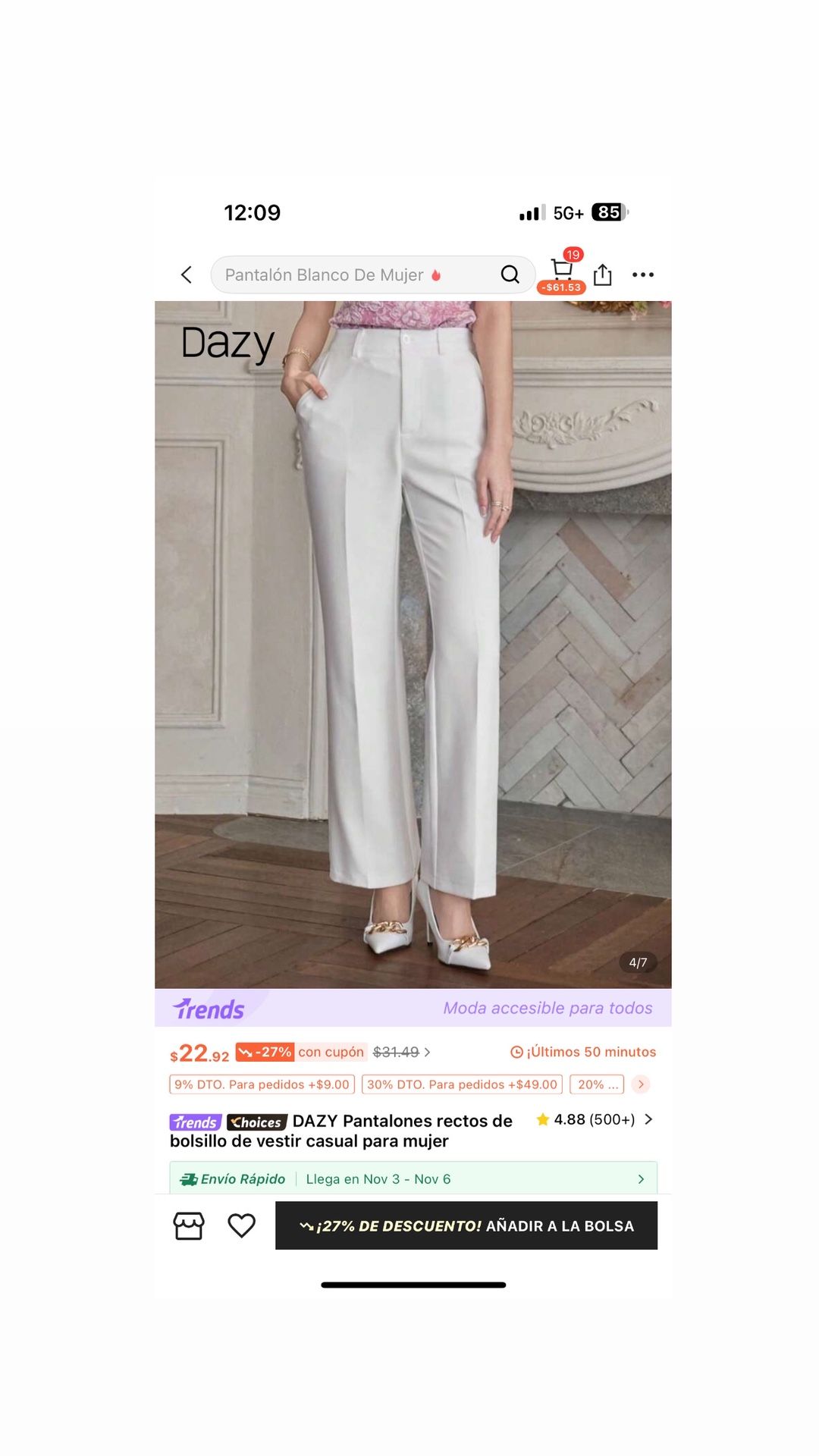 White dress pants