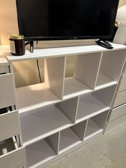 White storage cabinet cubicle