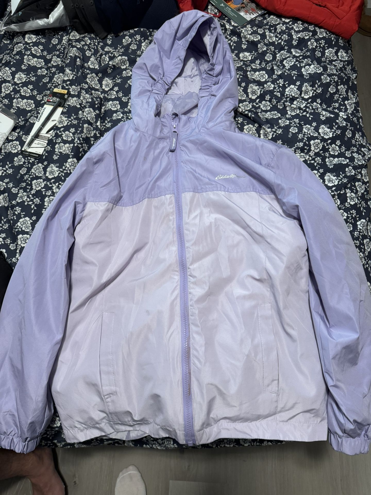 Eddie Bauer Girls' Rain Jacket - Lone Peak Waterproof 3 in 1 Insulated Windbreaker Coat with Removable Fleece Lining