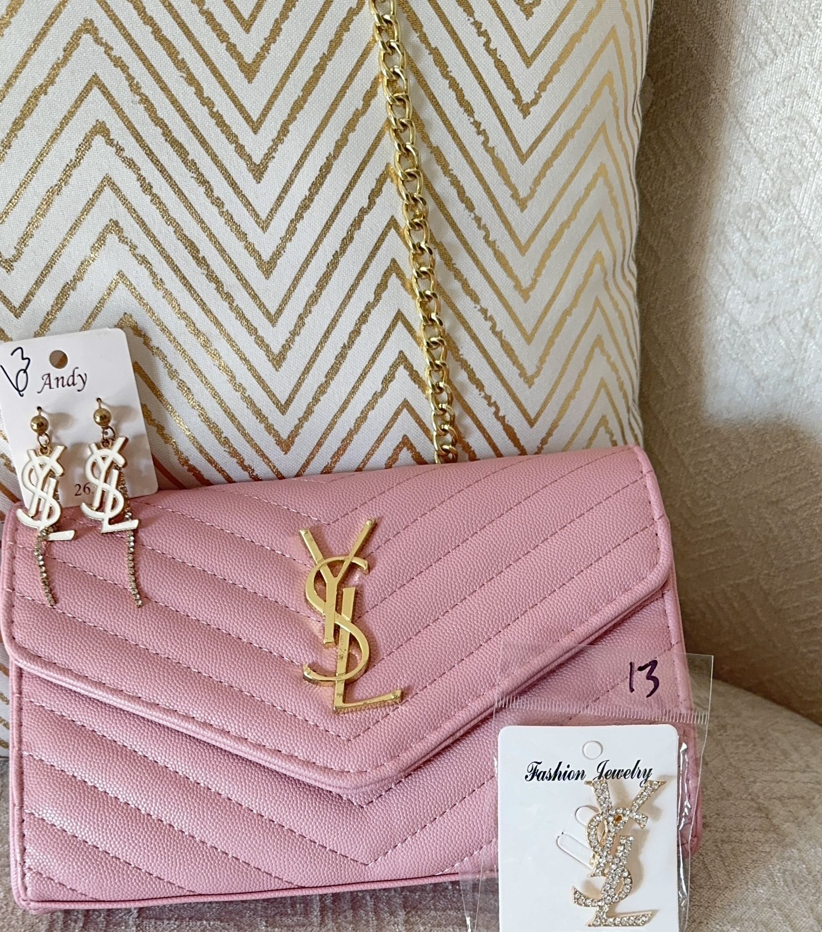 Saint Laurent Cassandre Envelope Chain Wallet