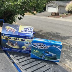 Rubber 2 man Boat Raft 6’ with Paddles and Pump River Foat  Lake Foat Swimming  Brand New Never Used 