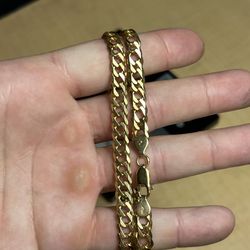 14k Solid Yellow Gold 29.31 Grams 18" Double Cuban Link Chain 6.7MM