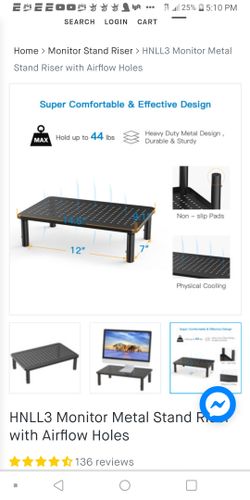 HUANUO HNLL3 ventilated metal adjustable monitor stand
