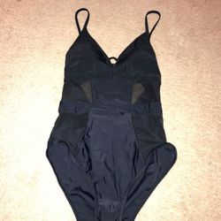 Cupshe black one piece bathing suit. New with tags. Size small
