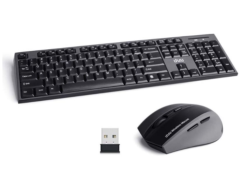 Wireless Keyboard and Mouse Combo, UHURU Compact Slient Wireless Keyboard Mouse for Window XP/7/8/10, PC, Computer, Smart TV