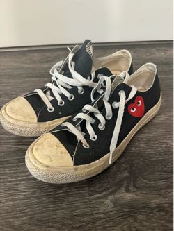 Commes de garçon x converse play size 8 superstar