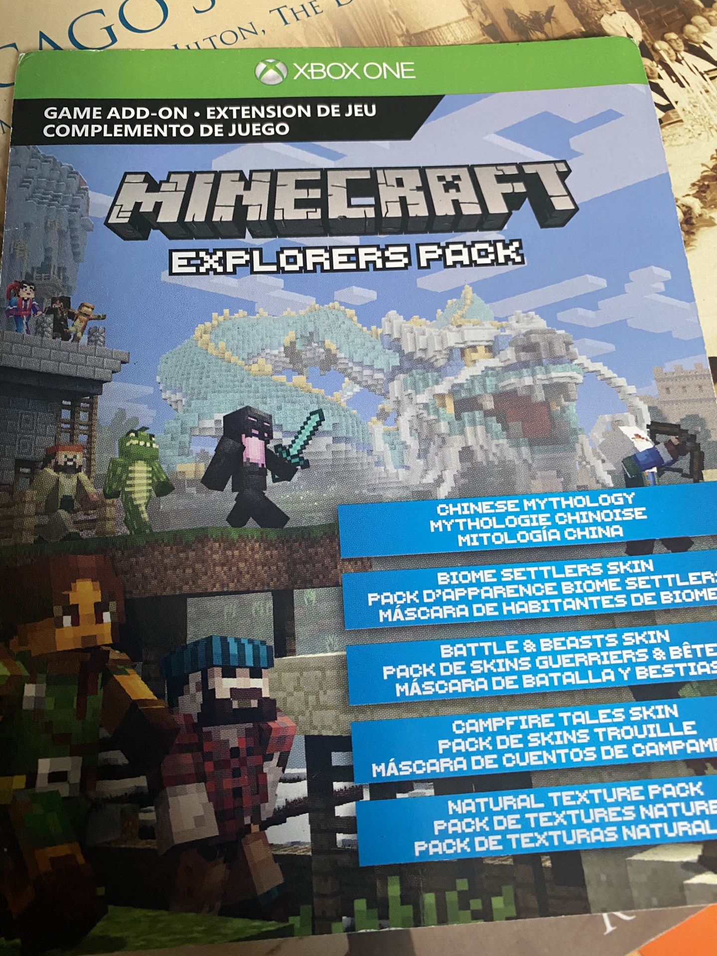 Minecraft explorers pack digital code.