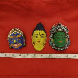 Set Of 3 Miniature Face Sculptures