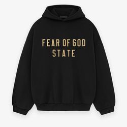 Fear Of God State Fleece Black Hoodie Authentic Size Small
