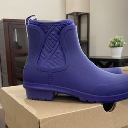 BNIB Purple Ugg Chevonne Chelsea Waterproof Rain Boots