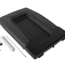 Center Console Lid Kit Arm Rest Latch Compatible with 01-06 Silverado/Sierra,Dark Grey