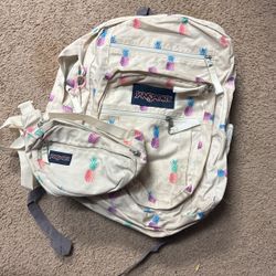 Jansport Backpack And Matching Fanny Pack 