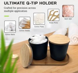 Black Bathroom Storage Jars