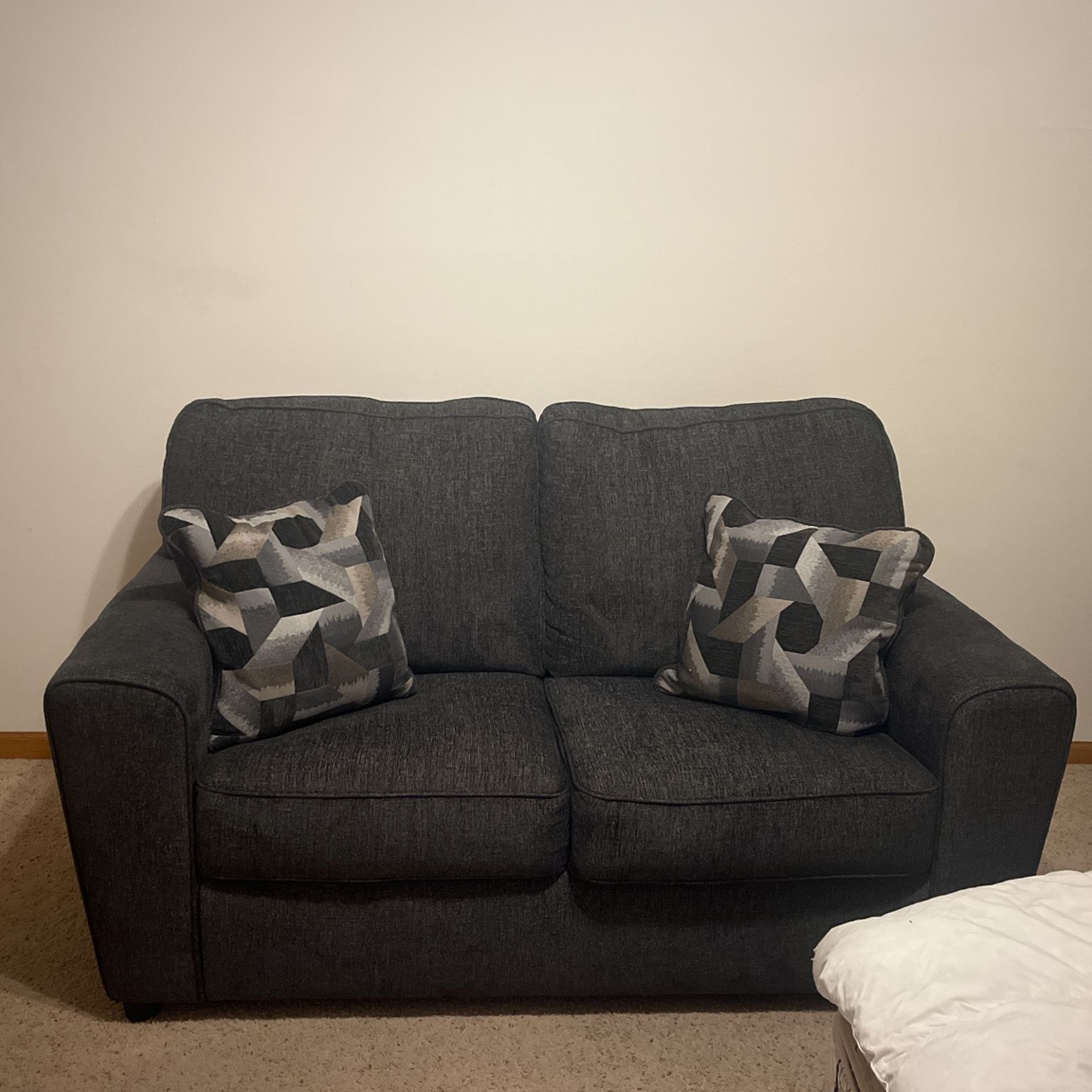 Grey, loveseat