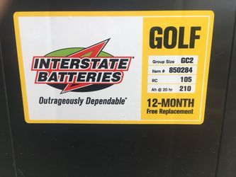 BRAND NEW INTERSTATE 6VOLT GOLF CART BATTERIES