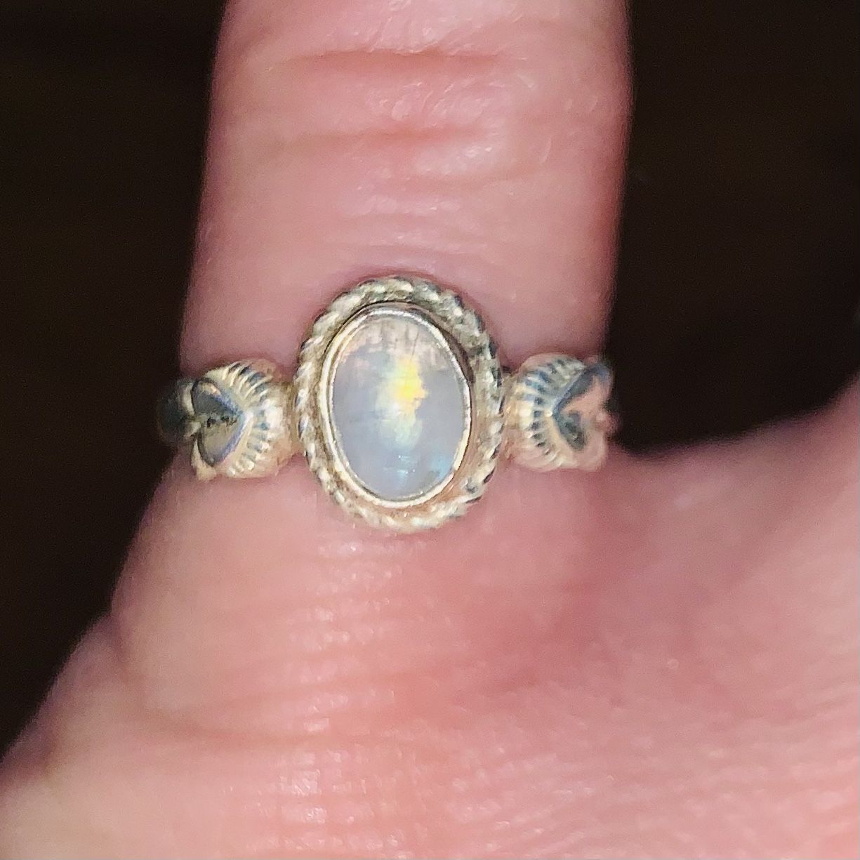 Moonstone And Silver Size 7