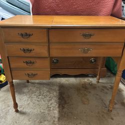 Singer The Adams Sewing Cabinet With 2 Drawers 