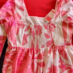Brand New Tuckernuck Coral 🪸 Peony Print Carina Maxi Dress 