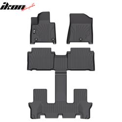 Fits 2024-2025 Hyundai Santa Fe Hybrid IKON Non-Slip Floor Mat All Weather TPE Carpet