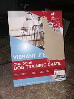 Vibrant Life 24in One-Door Dog Training Crate Small - Open Box - OBO