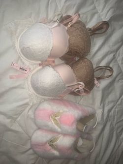 Victoria Secret Bras 32D/34D & VS Slippers