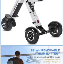 electric scooter seat person folds