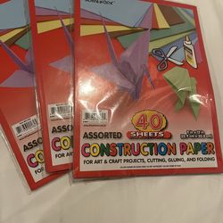 Construction Paper 3 Pack Arts and Crafts
